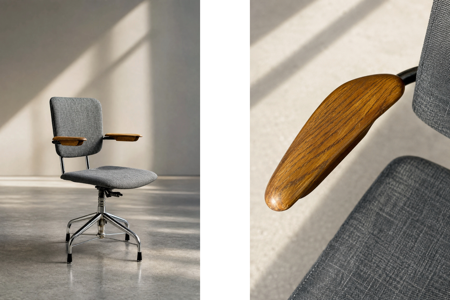 Industrial office chair, Verkstads AB Lindqvist Motala, Sweden, 1960s