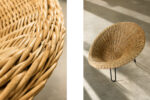 Sferyczny fotel rattanowy Bowl Chair w stylu Boho, Włochy, lata 50