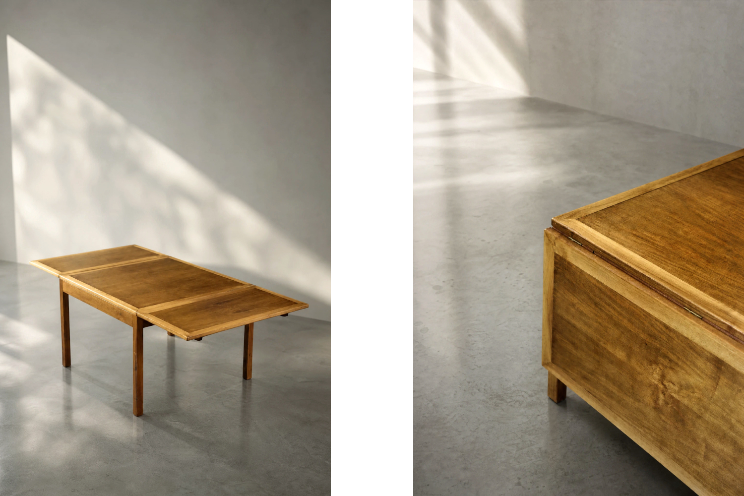 Extendable coffee table, model 5362, designed by Børge Mogensen, Fredericia, Denmark, 1960s