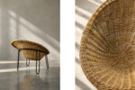Sferyczny fotel rattanowy Bowl Chair w stylu Boho, Włochy, lata 50