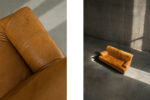 Vintage leather three-seater sofa, 1960s