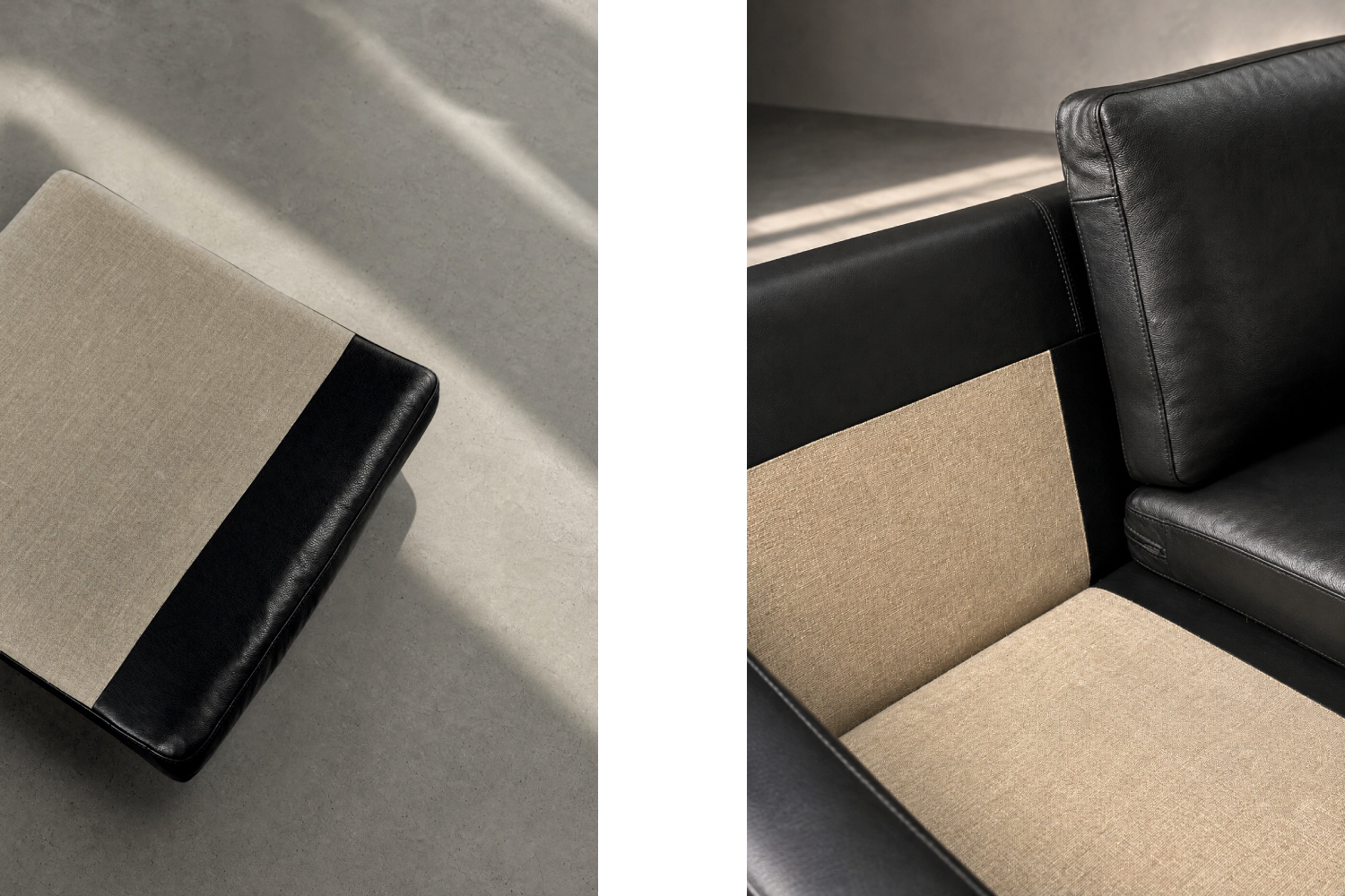 Klasyczna dwuosobowa sofa skórzana, Dania, lata 70