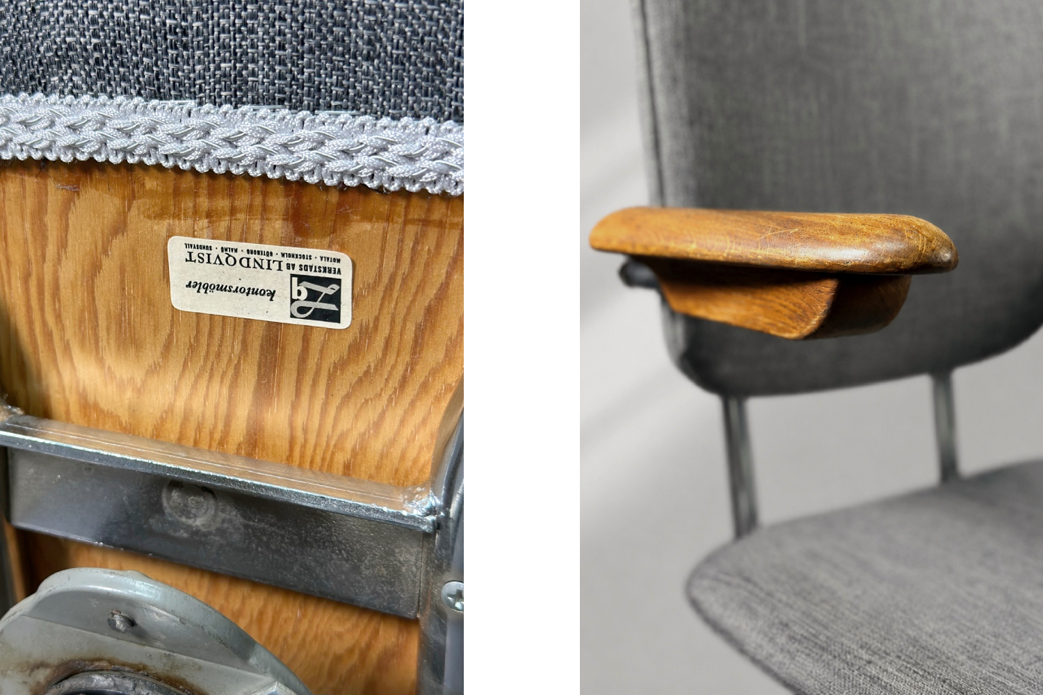 Industrial office chair, Verkstads AB Lindqvist Motala, Sweden, 1960s