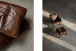 Leather lounge chair with footstool, model 2207, designed by Børge Mogensen, Fredericia, Denmark, 1960s