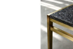 Brass coffee table with a stone top, Italy, 1970s