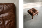 Leather lounge chair with footstool, model 2207, designed by Børge Mogensen, Fredericia, Denmark, 1960s