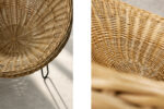 Sferyczny fotel rattanowy Bowl Chair w stylu Boho, Włochy, lata 50
