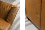 Vintage leather three-seater sofa, 1960s