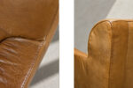Vintage leather three-seater sofa, 1960s