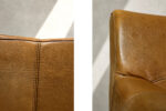 Vintage leather three-seater sofa, 1960s