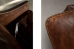 Leather lounge chair with footstool, model 2207, designed by Børge Mogensen, Fredericia, Denmark, 1960s