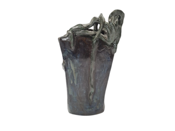 Rzeźbiarski wazon ceramiczny, lata 70