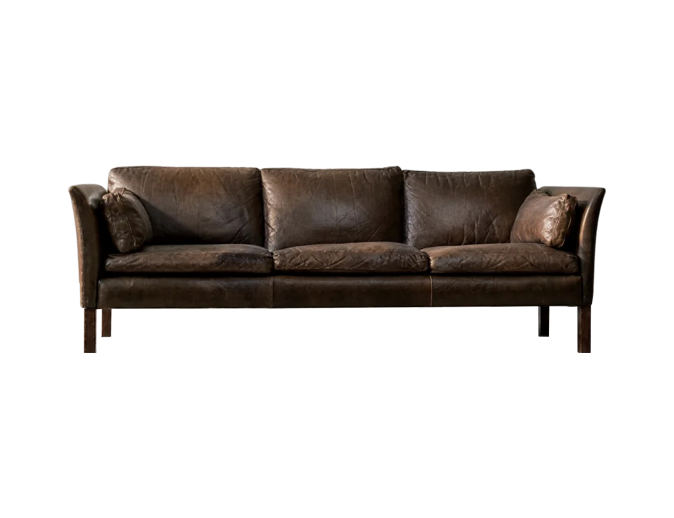 Leather Cromwell sofa, designed by Arne Norell, Sweden, 1960s