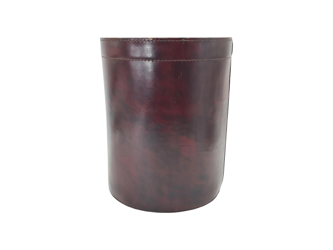 Leather wastepaper bin by Hauler, Germany, 1970s