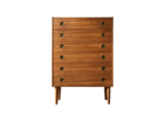 Wysoka tekowa komoda typu Highboy z szufladami, Dania, lata 60