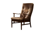 High-back modernist armchair, Farstrup Møbler, Denmark, 1970s