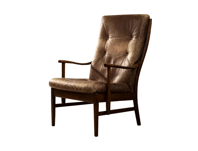 High-back modernist armchair, Farstrup Møbler, Denmark, 1970s