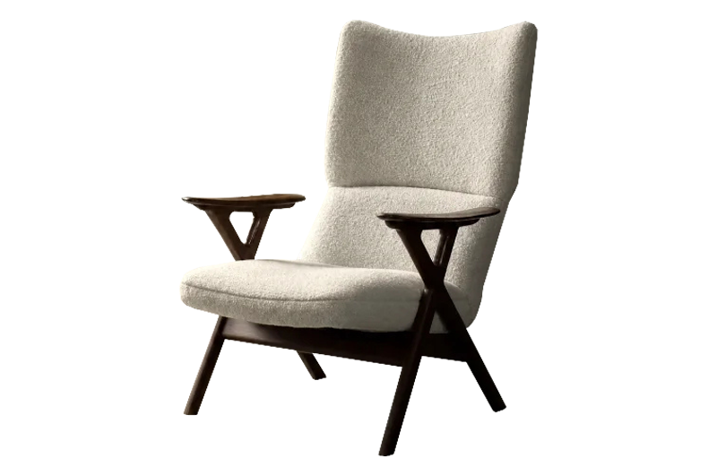High-back vintage lounge chair, Norway, 1960s