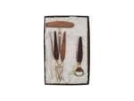 Bar Set with Wooden Handles, Echt Vergoldet, Germany, 1960s