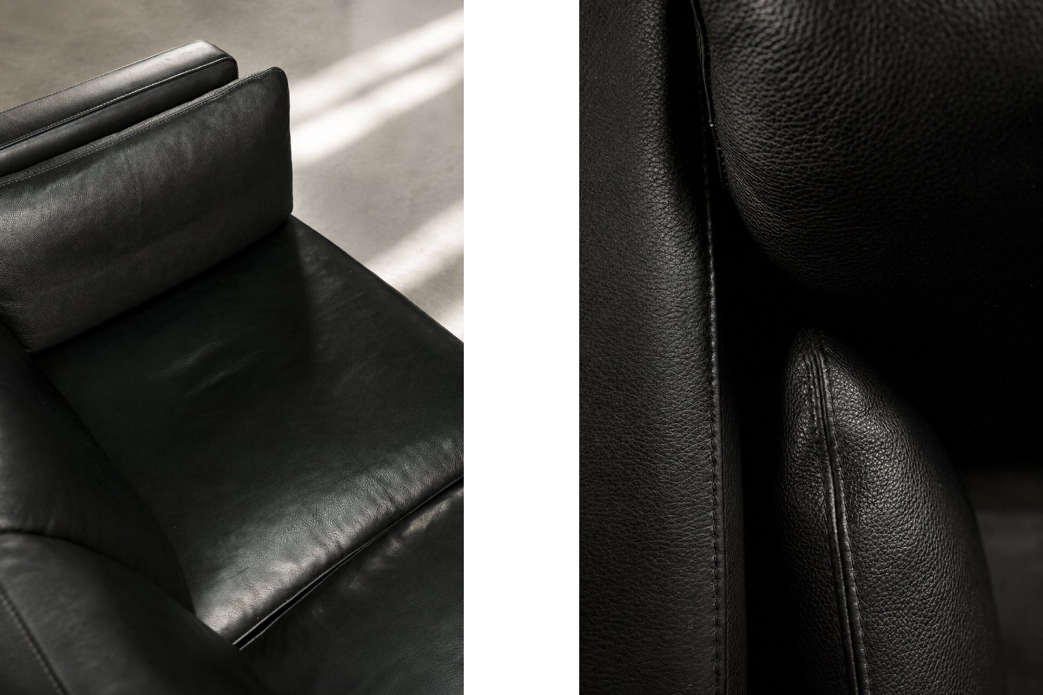 Klasyczna dwuosobowa sofa skórzana, Dania, lata 70