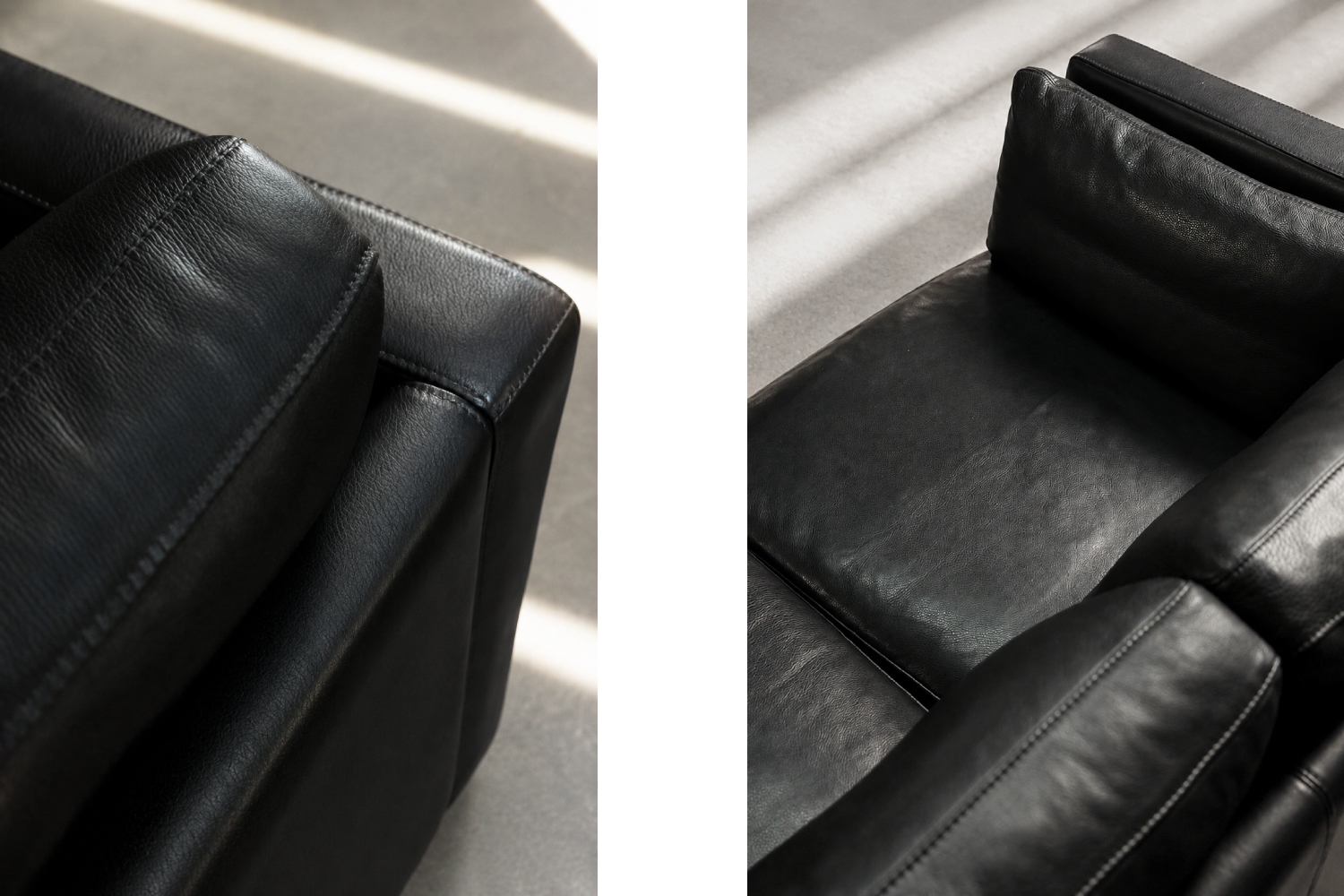 Klasyczna dwuosobowa sofa skórzana, Dania, lata 70