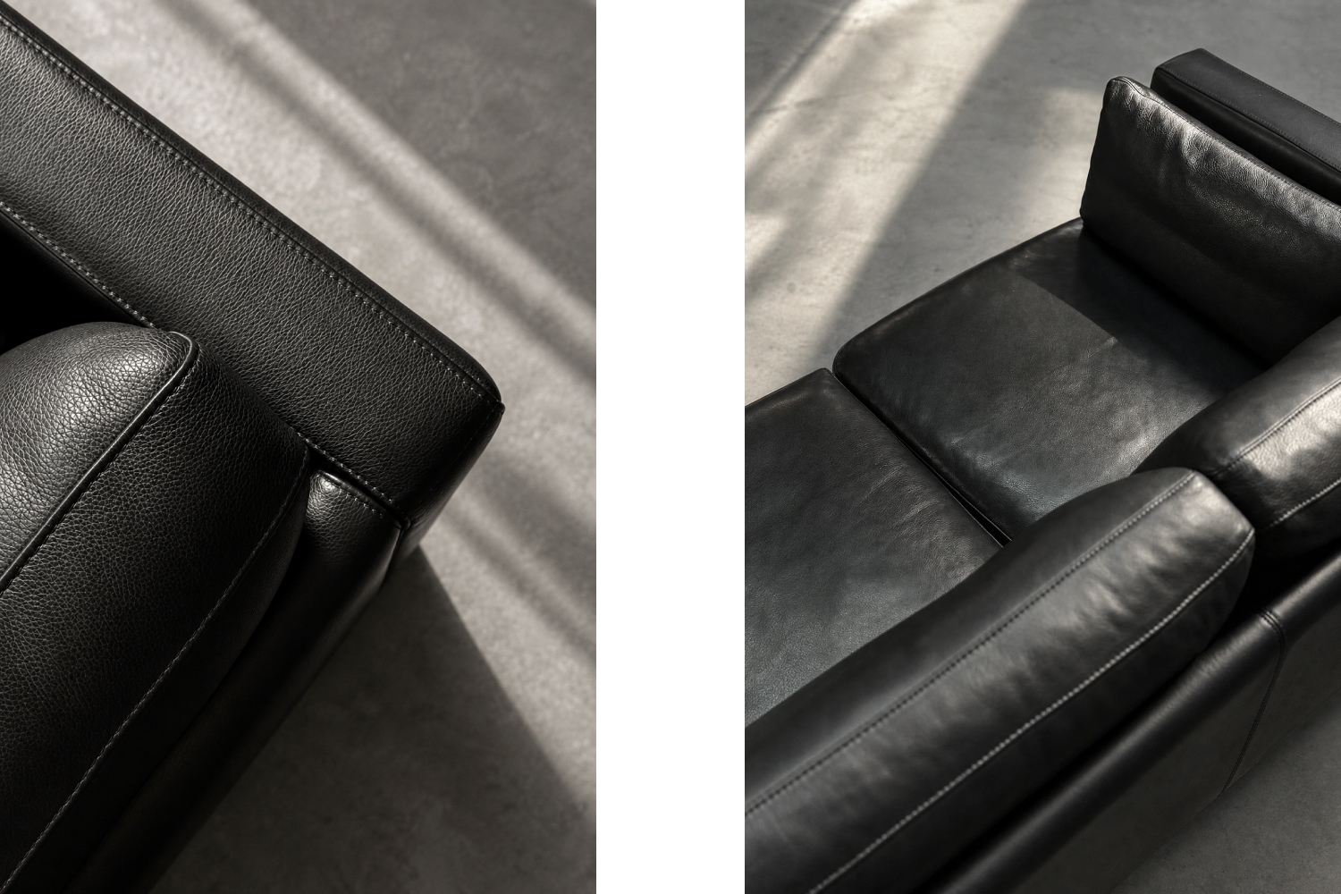 Klasyczna dwuosobowa sofa skórzana, Dania, lata 70