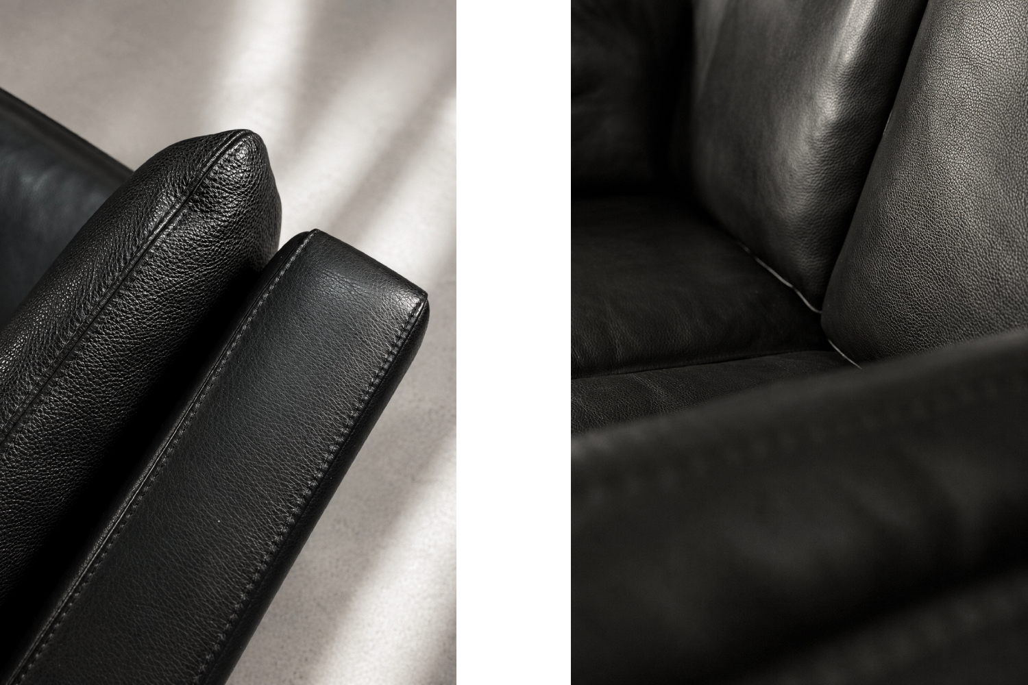 Klasyczna dwuosobowa sofa skórzana, Dania, lata 70