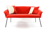 Vintage two-seater shell sofa, PRL, 1970s