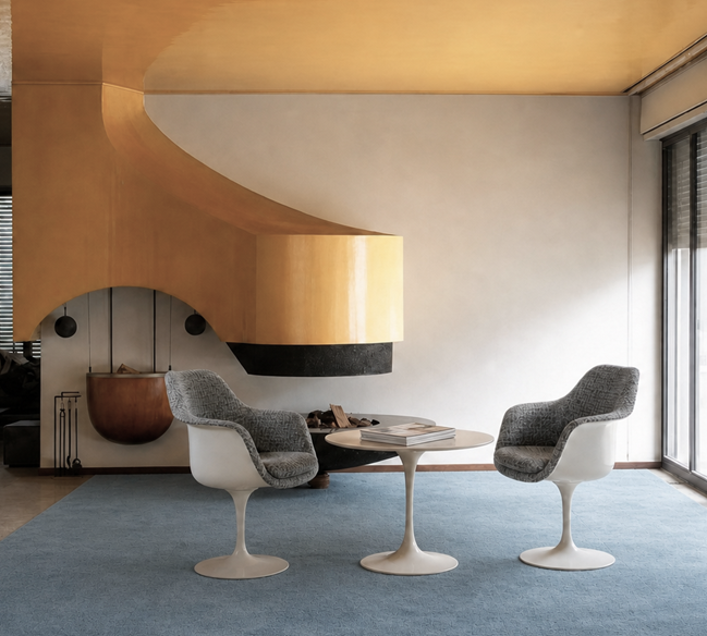 Swivel "Tulip" armchair designed by Eero Saarinen, Knoll, Netherlands, 1970s