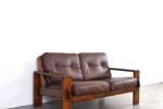 Vintage Bonanza leather sofa, designed by Esko Pajamies, manufactured by Asko, Finland, 1960s