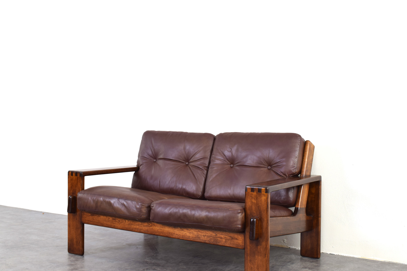 Vintage Bonanza leather sofa, designed by Esko Pajamies, manufactured by Asko, Finland, 1960s