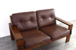 Vintage Bonanza leather sofa, designed by Esko Pajamies, manufactured by Asko, Finland, 1960s