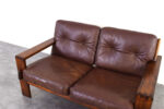 Vintage Bonanza leather sofa, designed by Esko Pajamies, manufactured by Asko, Finland, 1960s