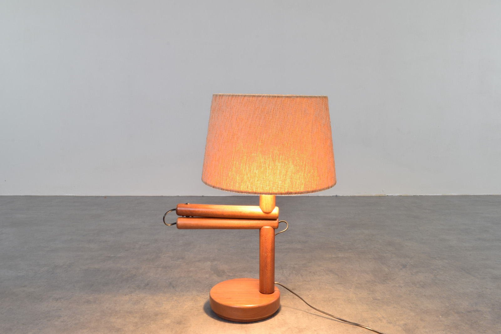 Tekowa lampka stołowa, Dania, lata 60