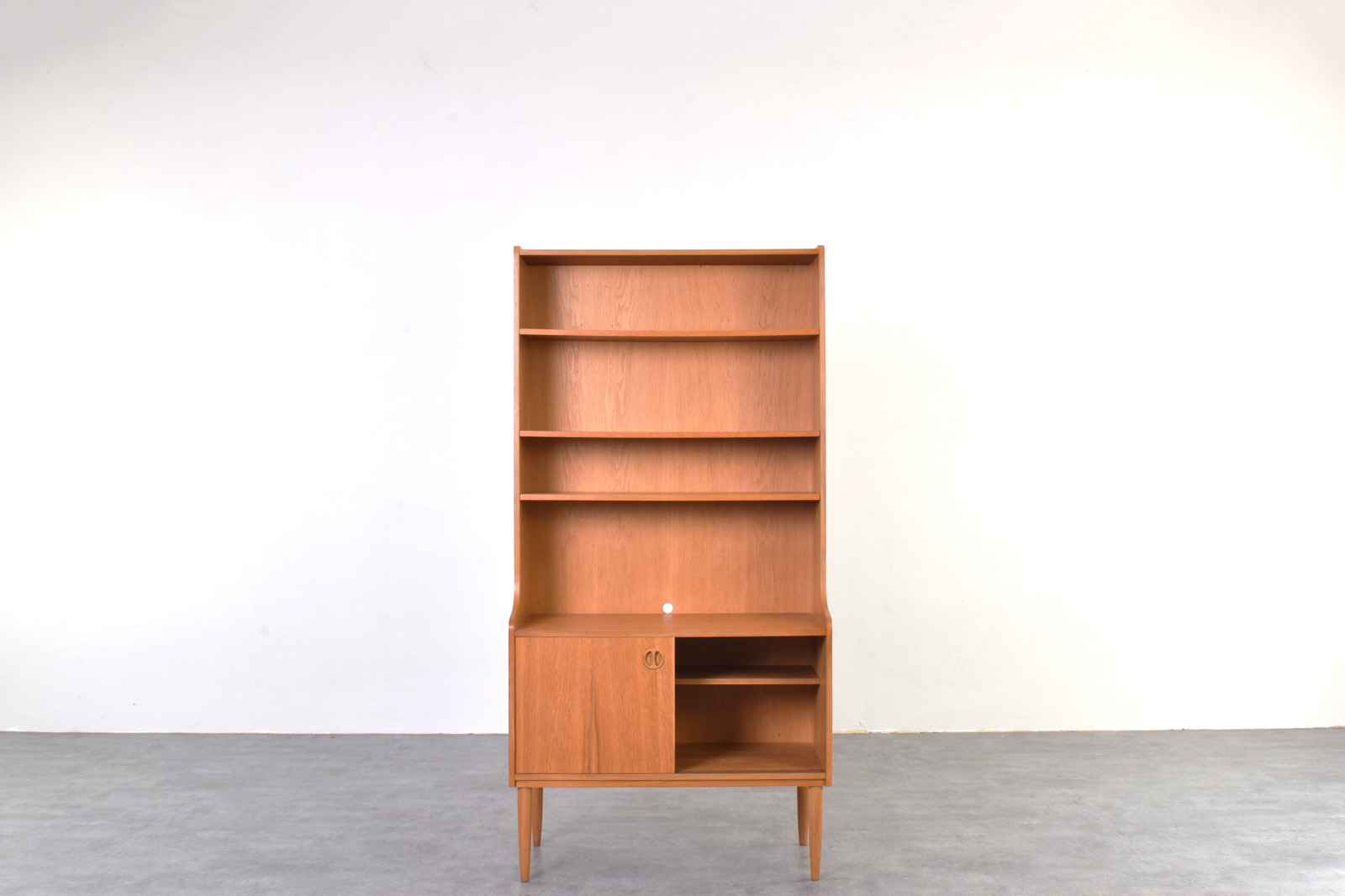 Dębowa biblioteczka vintage, Dania, lata 60