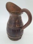 Wooden barrel-shaped jug with brass hoops, 19th/20th century