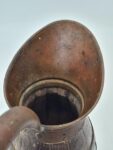 Wooden barrel-shaped jug with brass hoops, 19th/20th century