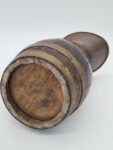 Wooden barrel-shaped jug with brass hoops, 19th/20th century