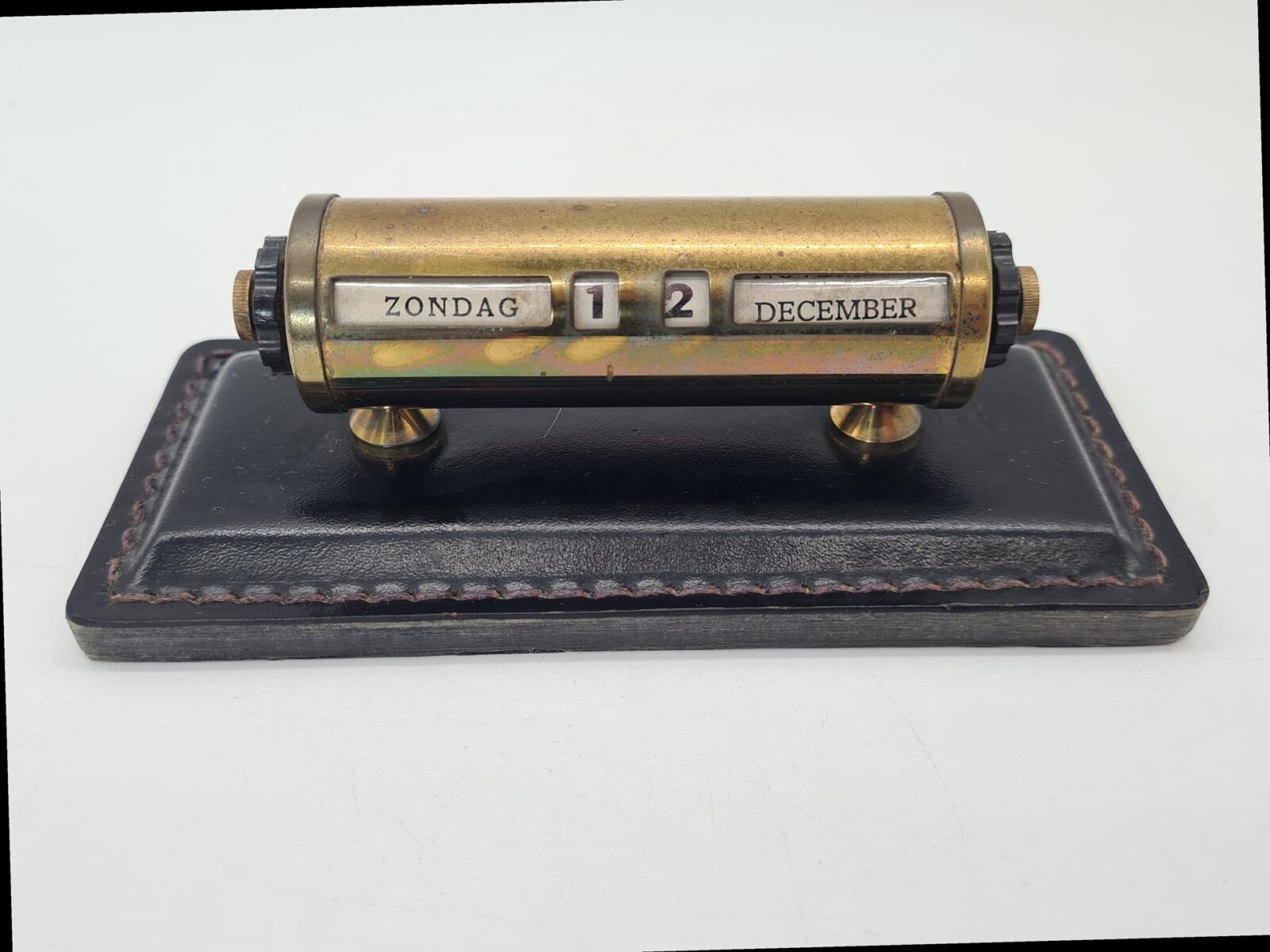 Vintage brass perpetual calendar, the Netherlands, 1960s