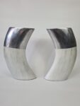 Large aluminium and ceramic vases, Ventura Living, 2000s