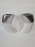 Large aluminium and ceramic vases, Ventura Living, 2000s