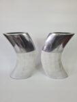 Large aluminium and ceramic vases, Ventura Living, 2000s