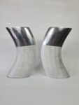 Large aluminium and ceramic vases, Ventura Living, 2000s