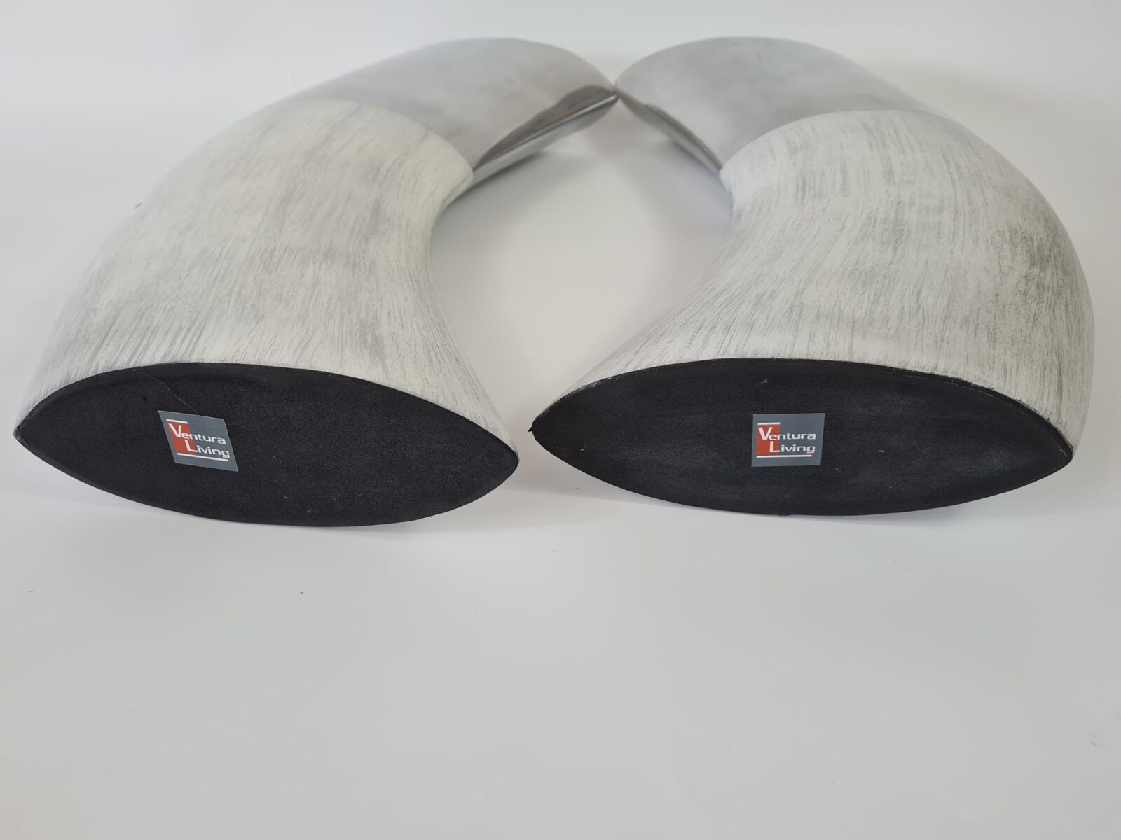 Large aluminium and ceramic vases, Ventura Living, 2000s