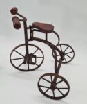 Set of 2 vintage miniature metal tricycles, 1970s
