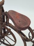 Set of 2 vintage miniature metal tricycles, 1970s