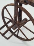 Set of 2 vintage miniature metal tricycles, 1970s