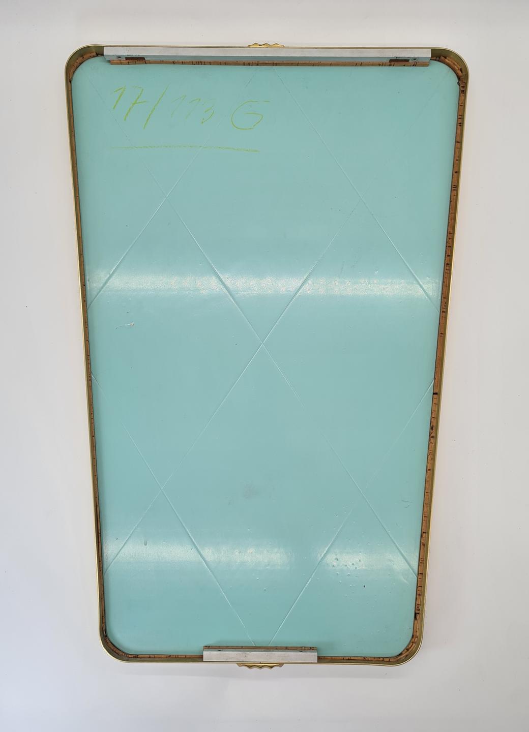 Vintage mirror with a brass frame, Italy, 1950s