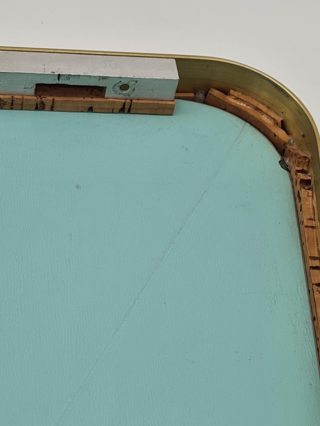 Vintage mirror with a brass frame, Italy, 1950s