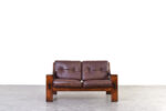 Vintage Bonanza leather sofa, designed by Esko Pajamies, manufactured by Asko, Finland, 1960s